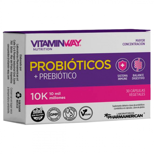 Vitamin Way Probióticos + Prebiótico 10k Suplemento