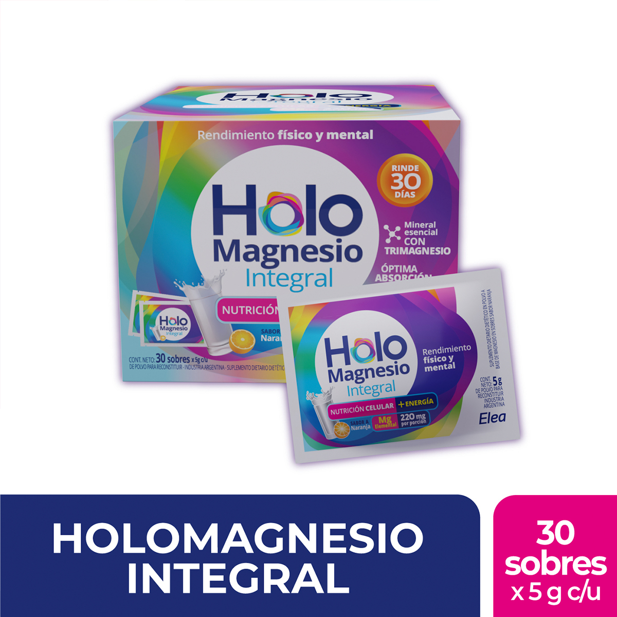 Pack 2 Holomagnesio Integral Nutrición Celular + Energía X 30 Sobres