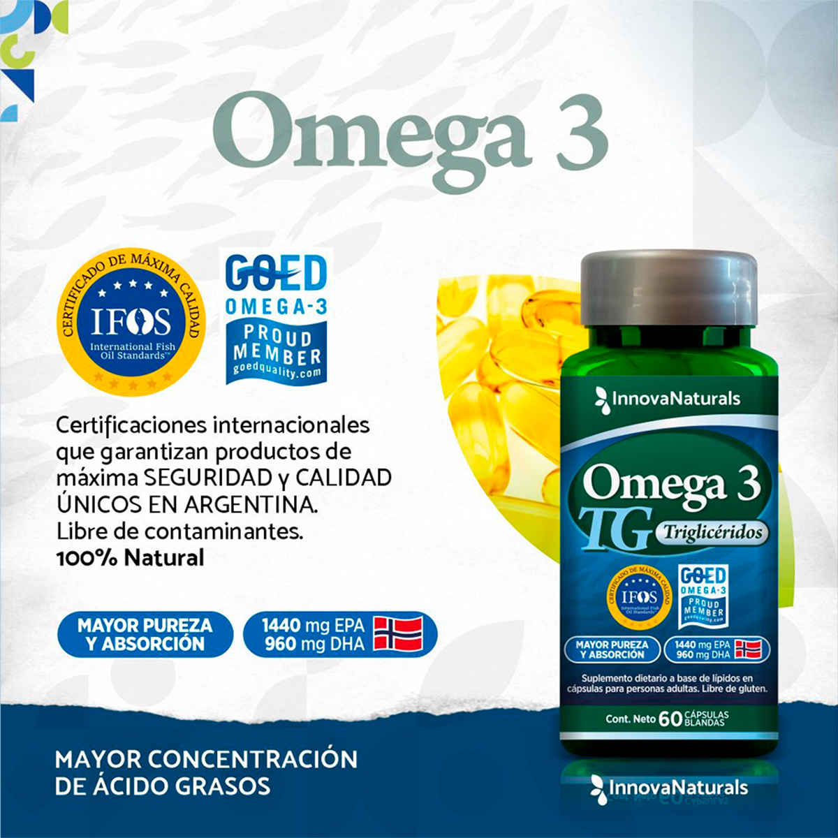 Pack 2 Innovanaturals Omega 3 Tg Aceite De Pescado