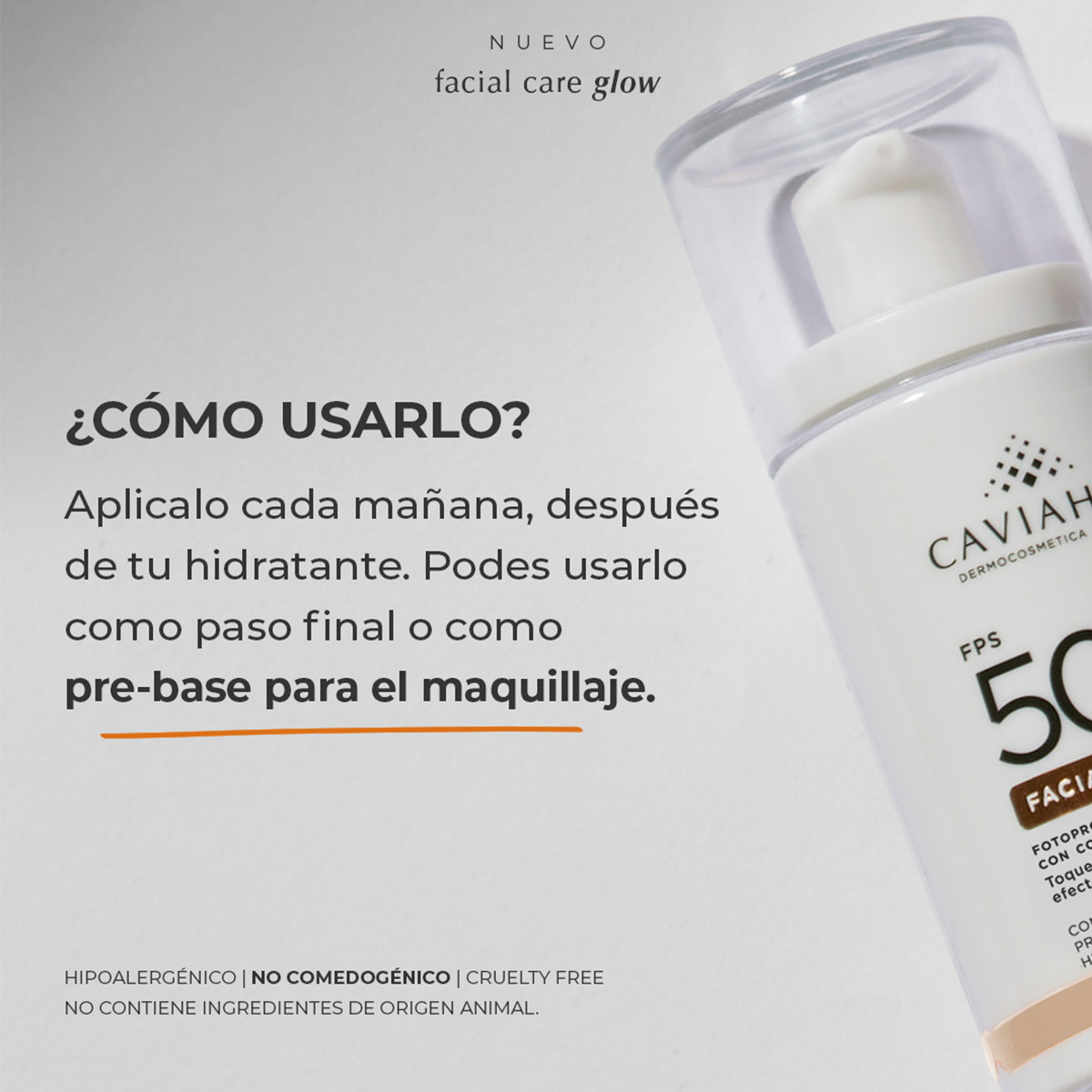Caviahue Care Glow Solar Facial Fps50+ Color