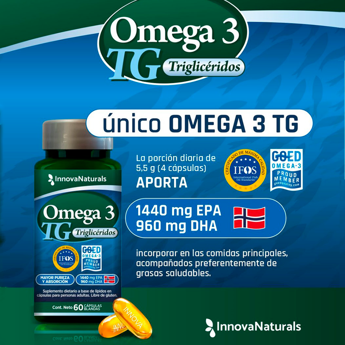 Pack 2 Innovanaturals Omega 3 Tg Aceite De Pescado