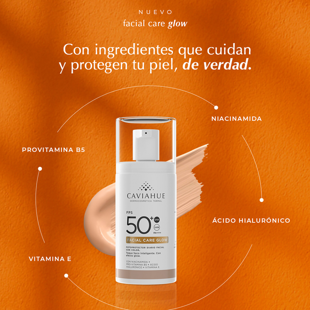 Caviahue Care Glow Solar Facial Fps50+ Color