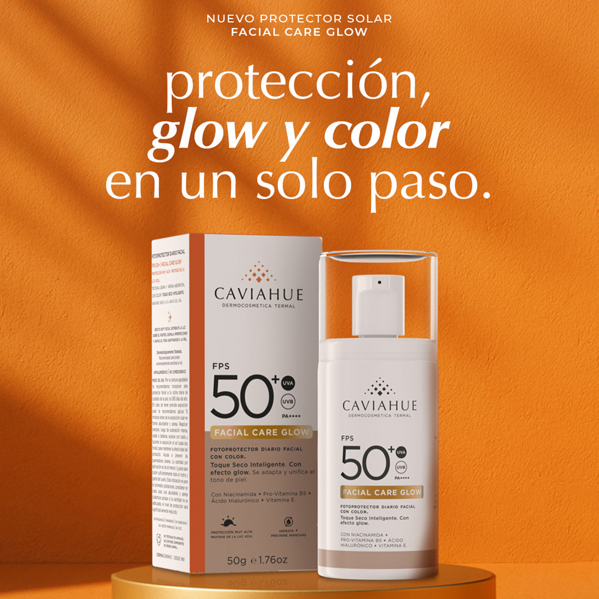 Caviahue Care Glow Solar Facial Fps50+ Color