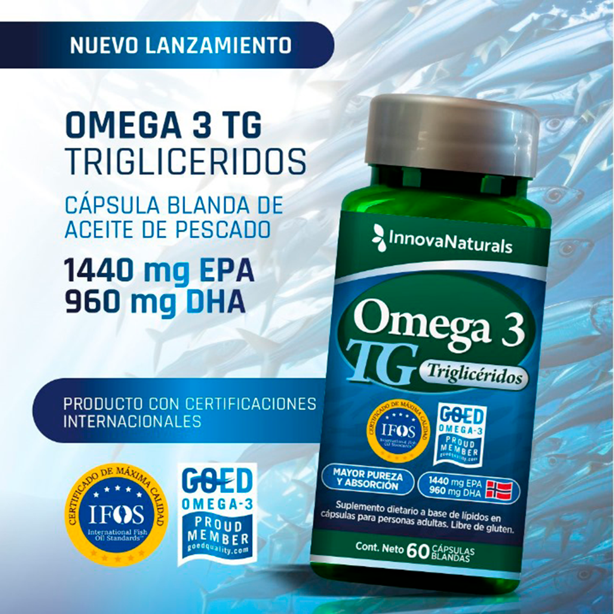 Pack 2 Innovanaturals Omega 3 Tg Aceite De Pescado