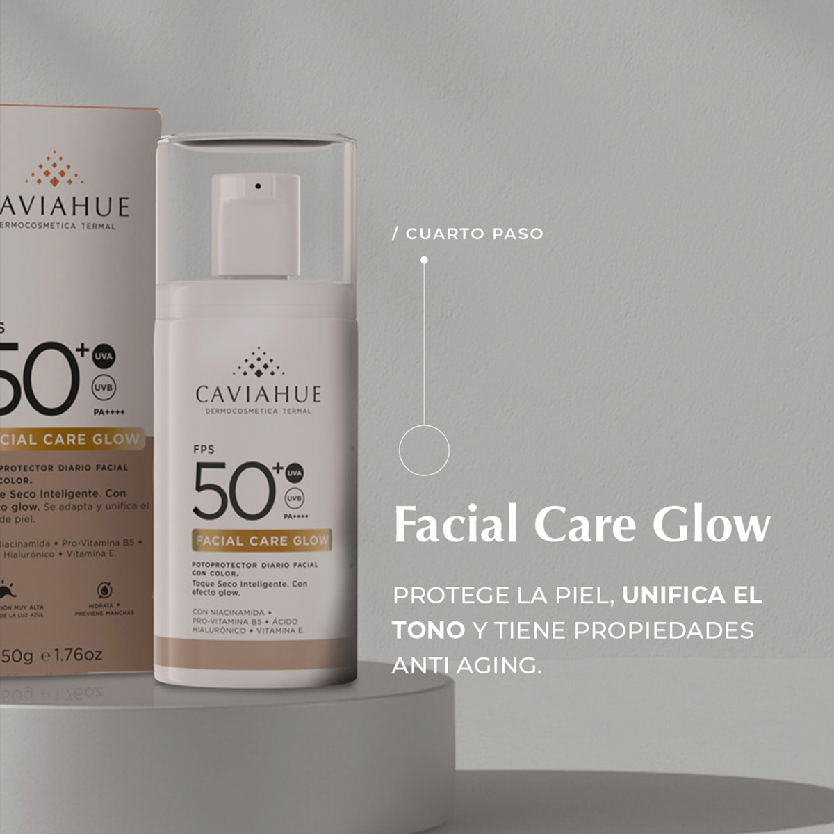 Caviahue Care Glow Solar Facial Fps50+ Color