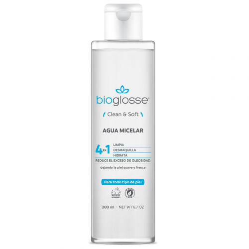 Bioglosse Agua Micelar 4 En 1 Limpieza Facial