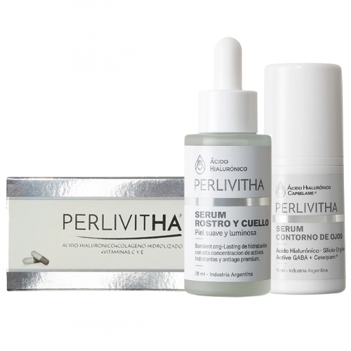 Combo Perlivitha Serums Y Cápsulas Con ácido Hialurónico