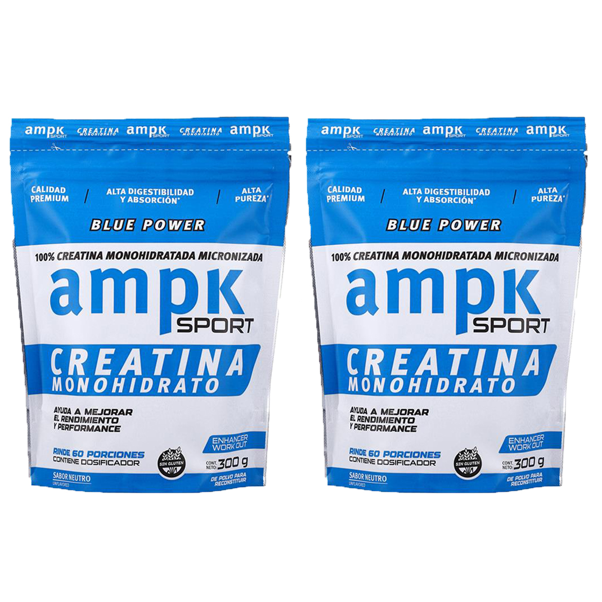 Pack 2 Ampk Sport Blue Power Creatina En Polvo