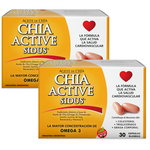 Pack 2 Chia Active Aceite De Chía Suplemento Dietario