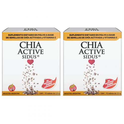 Pack 2 Chia Active Omega 3 + Vitamina C En Polvo