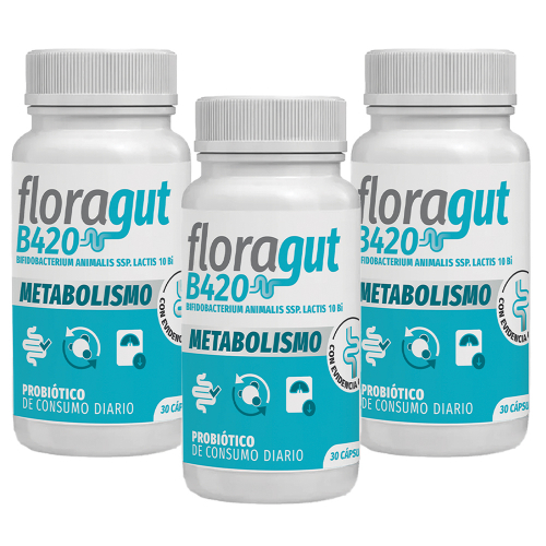 Pack 3 Floragut B420 Metabolismo Probiótico