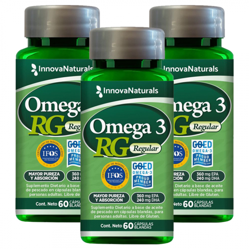 Pack 3 Innovanaturals Omega 3 Rg Regular