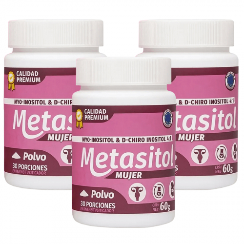 Pack 3 Metasitol Mujer Suplemento Dietario En Polvo