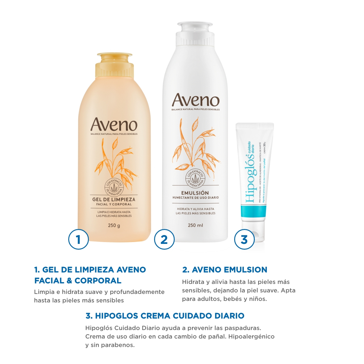 Hipoglós Combo Facial Y Corporal + Aveno