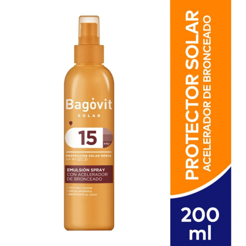 Bagóvit Solar Fps 15 Spray Con Acelerador De Bronceado