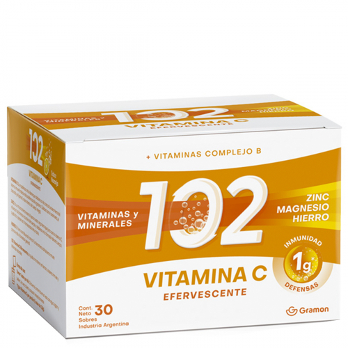 102 Plus Vitamina C Efervescente Suplemento