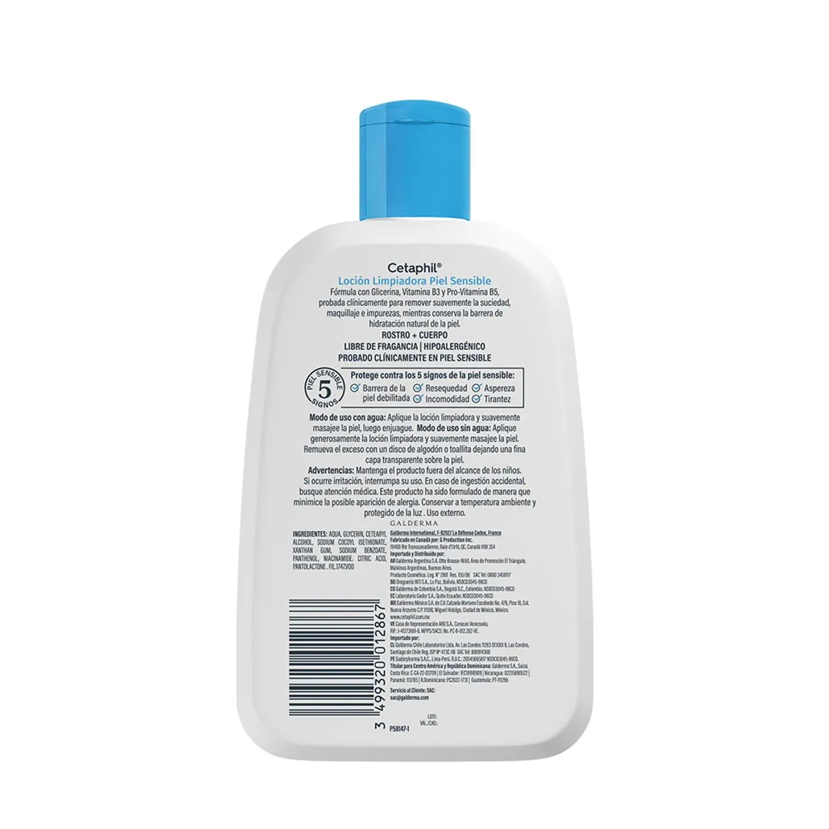 Cetaphil Loción Limpiadora Pieles Secas Y Sensibles X 236ml