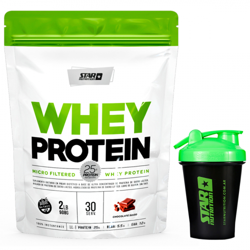 Combo Star Nutrition Whey Protein Chocolate + Vaso Shaker