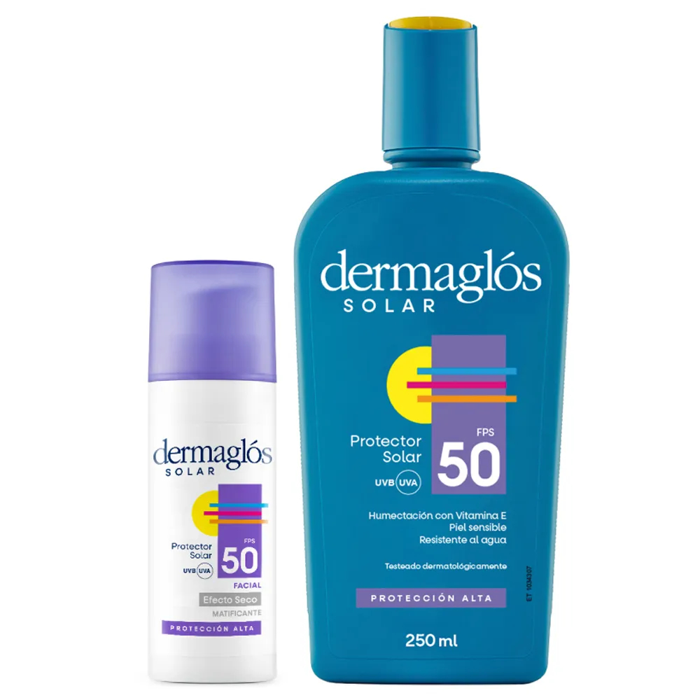 Dermaglós Combo Protección Solar Corporal Y Facial