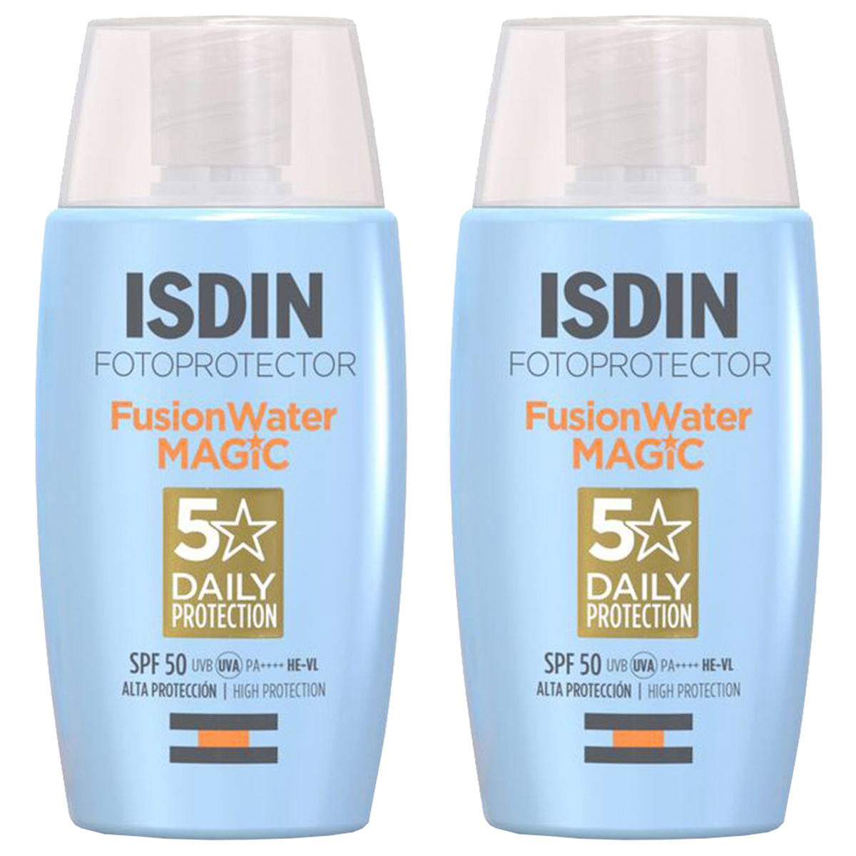 Pack 2 Isdin Fotoprotector Spf50 Fusion Water Magic 5 Stars