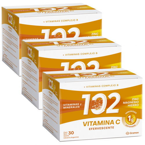 Pack 3 102 Vitamina C Efervescente