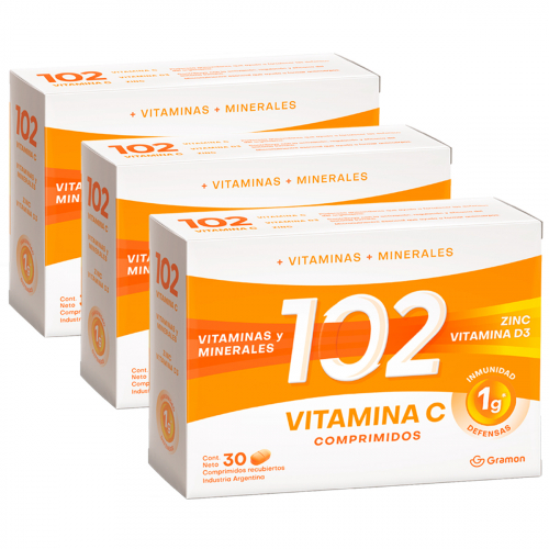 Pack 3 102 Vitamina C Suplemento