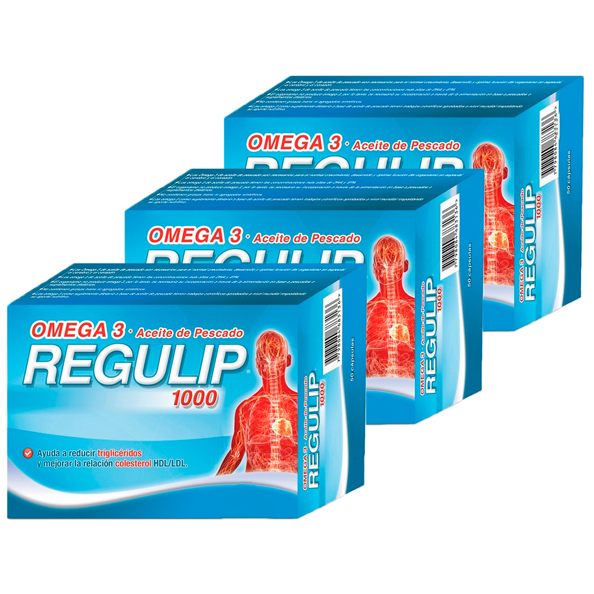 Pack 3 Regulip 1000 Omega 3 X 50 Cápsulas