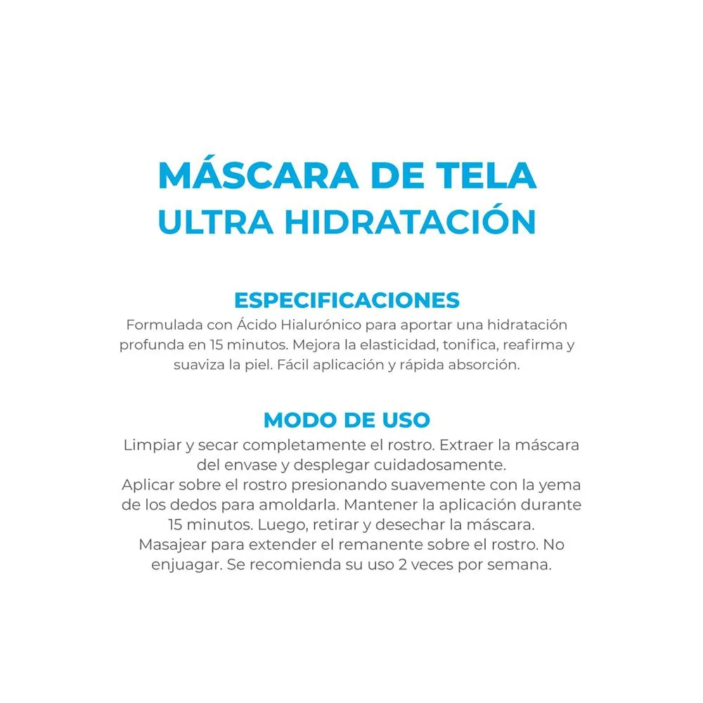 Pack 4 Dermaglós Ultra Hidratación Máscara De Tela