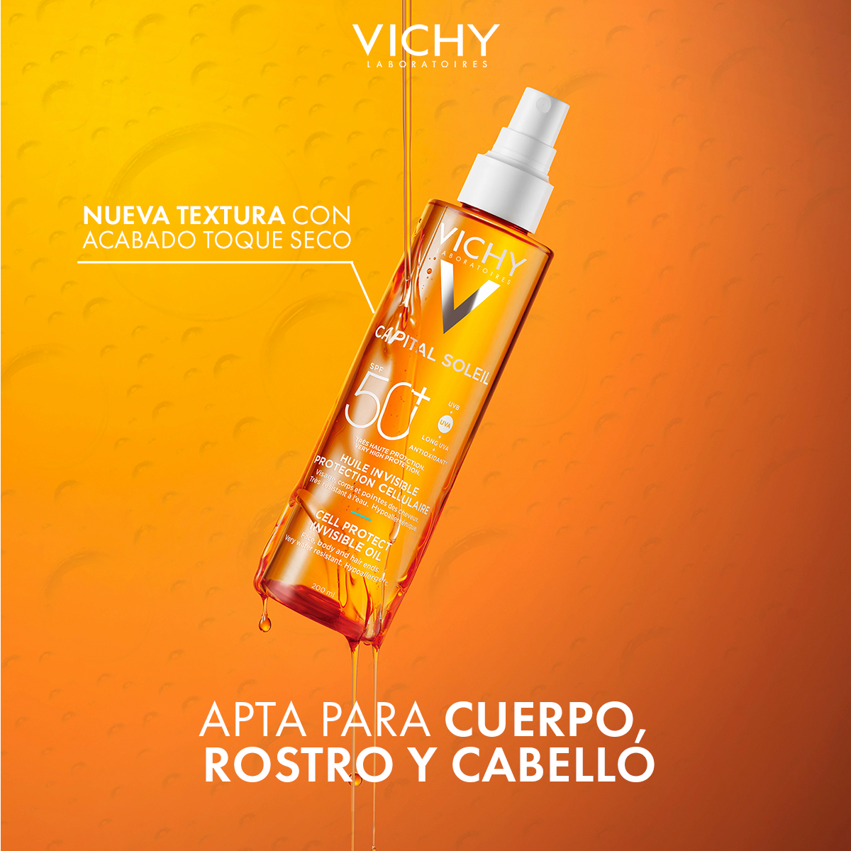 Vichy Capital Soleil Cell Protect Aceite Solar Invisible Fps50+