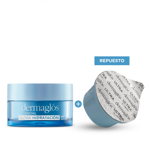 Combo Dermaglós Facial Crema Ultra Hidratación + Repuesto