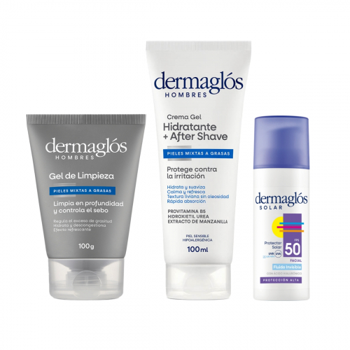 Combo Dermaglós Facial Hombres Protector Solar