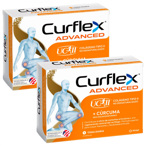 Pack 2 Curflex Advanced Colágeno Tipo Ii + Cúrcuma