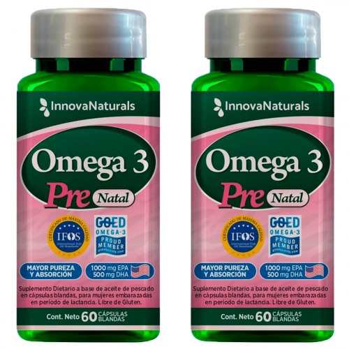 Pack 2 Innovanaturals Omega 3 Pre Natal Suplemento
