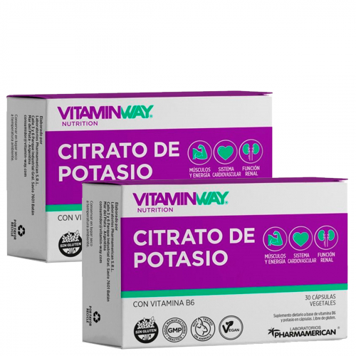 Pack 2 Vitamin Way Citrato De Potasio Cápsulas