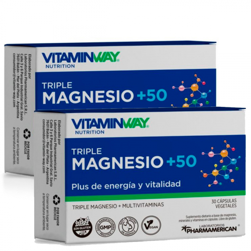 Pack 2 Vitamin Way Triple Magnesio +50