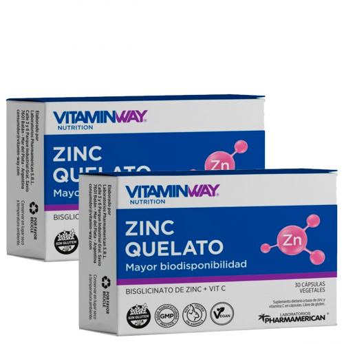 Pack 2 Vitamin Way Zinc Quelato Suplemento