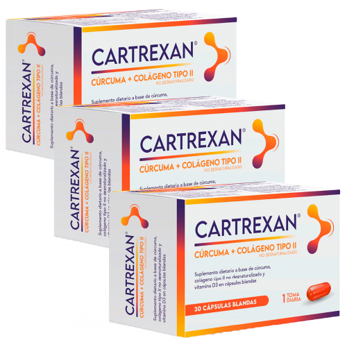 Pack 3 Cartrexan Cúrcuma + Colágeno Tipo Ii