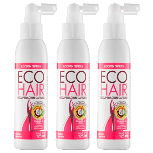 Pack 3 Ecohair Loción Recuperación Capilar Rosa