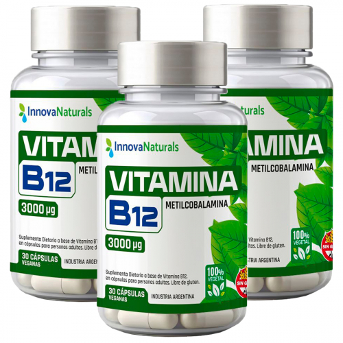 Pack 3 Innovanaturals Vitamina B12 Metilcobalamina