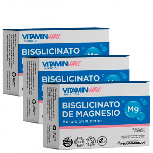 Pack 3 Vitamin Way Bisglicinato De Magnesio
