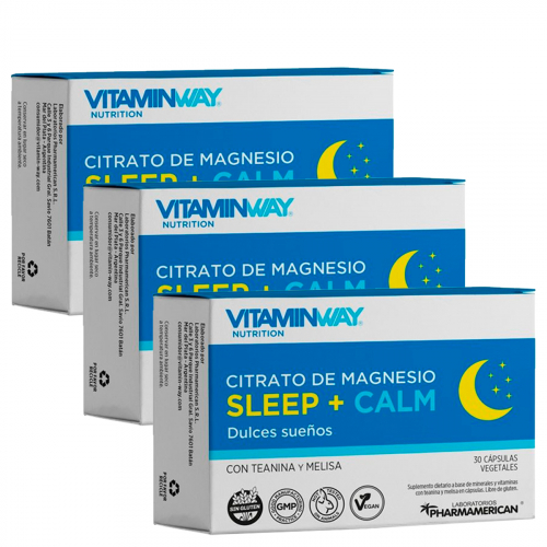 Pack 3 Vitamin Way Citrato De Magnesio Sleep + Calm