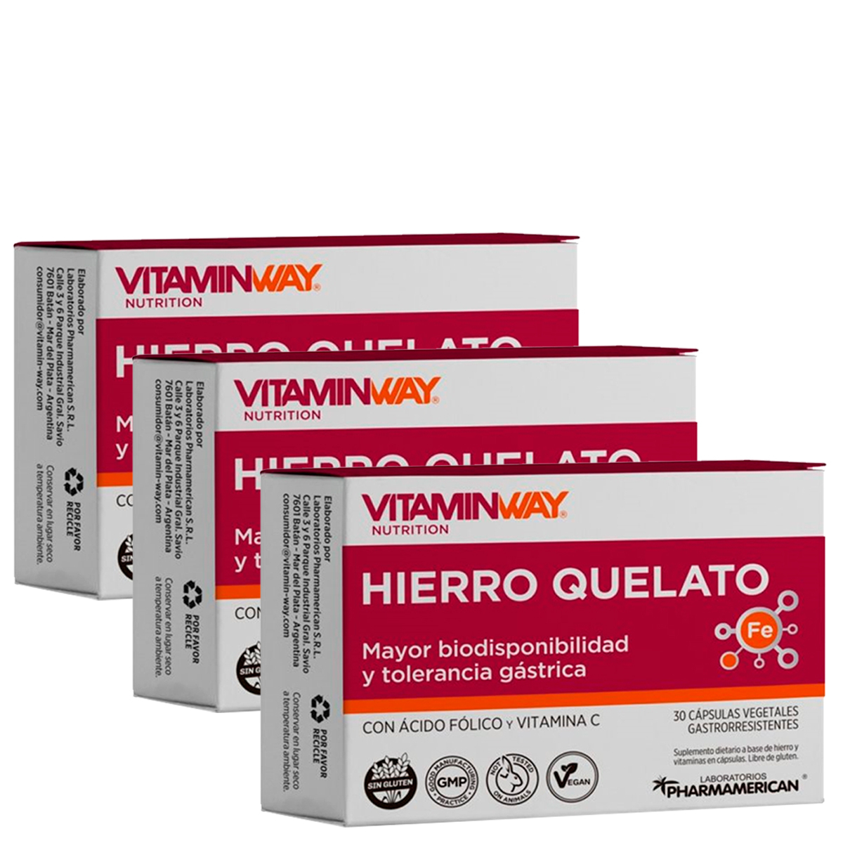Pack 3 Vitamin Way Hierro Quelato