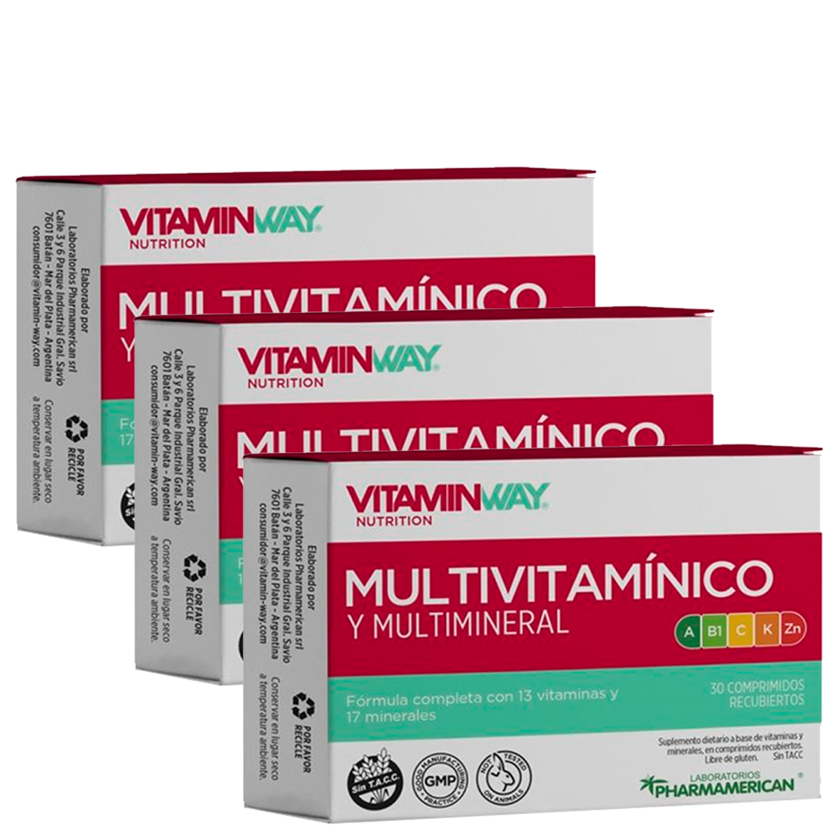 Pack 3 Vitamin Way Multivitamínico Y Multimineral