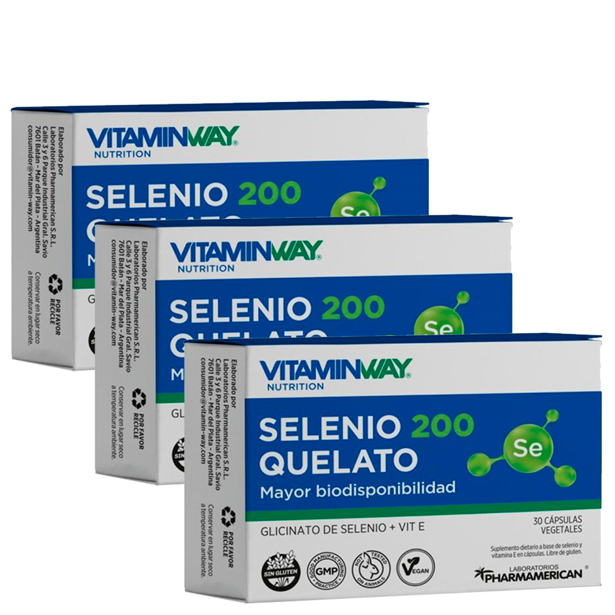 Pack 3 Vitamin Way Selenio 200 Quelato