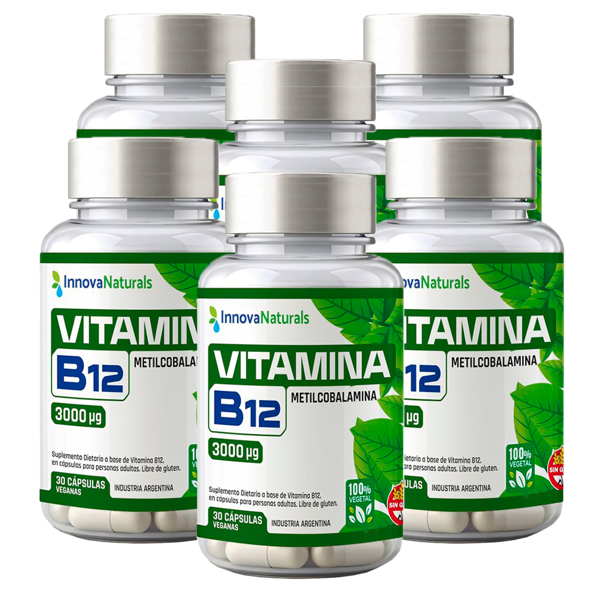 Pack 6 Innovanaturals Vitamina B12 Metilcobalamina