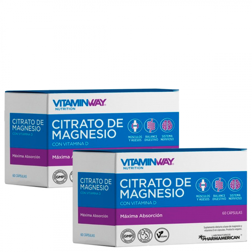 Pack 2 Vitamin Way Citrato De Magnesio Cápsulas