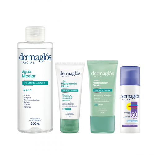 Rutina Dermaglós Facial Piel Mixta + Protector Solar
