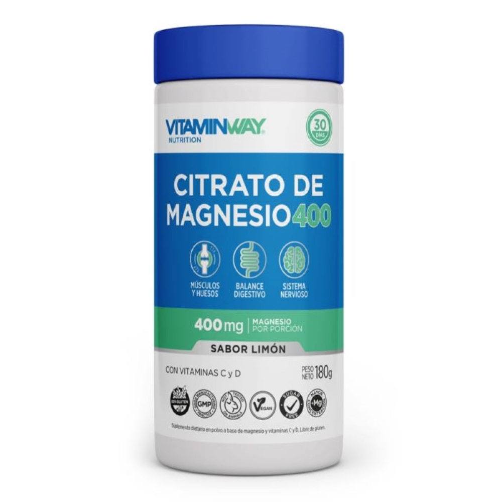 Pack 2 Vitamin Way Citrato De Magnesio 400 Polvo