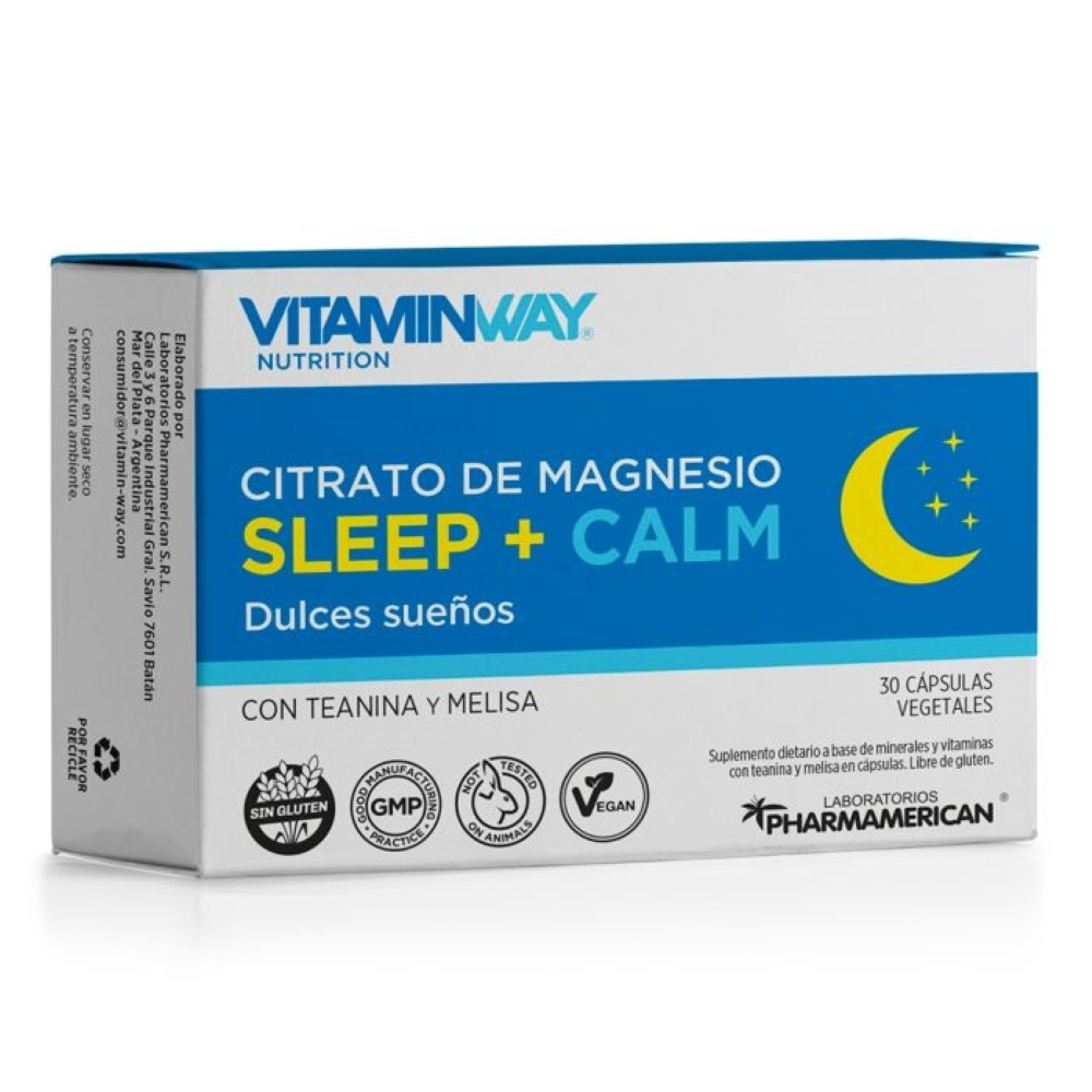 Pack 3 Vitamin Way Citrato De Magnesio Sleep + Calm