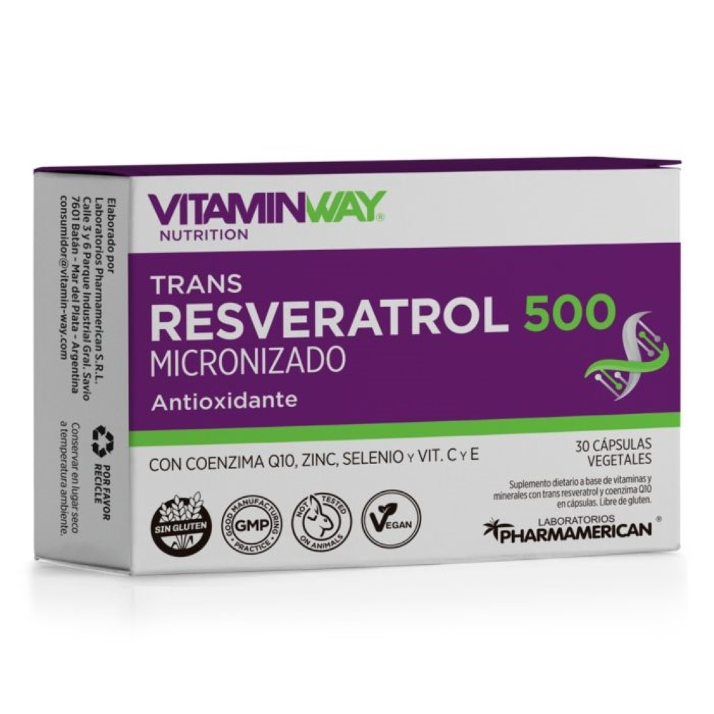 Pack 3 Vitamin Way Trans Resveratrol 500